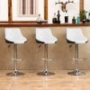 BATHRINS Tabouret De Bar Lot De 2 Avec Siège Bien Rembourré,tabourets En Cuir Artificiel Réglable -Blanc/Noir -banc et tabouret Soldes Boutique 23062753 1