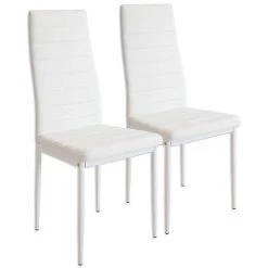 BATHRINS Chaise Salle à Manger ,Blanc , Lot De 2 , Chaise De Cuisine , Chaise De Bar, Chaise De Table à Manger. -banc et tabouret Soldes Boutique 23066235 3