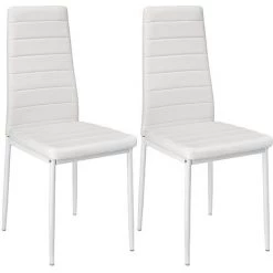 BATHRINS Chaise Salle à Manger ,Blanc , Lot De 2 , Chaise De Cuisine , Chaise De Bar, Chaise De Table à Manger. -banc et tabouret Soldes Boutique 23066235 4
