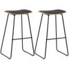 Topdeal Tabourets De Bar 2 Pcs Noir Similicuir -banc et tabouret Soldes Boutique 23184457 1