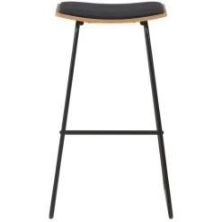 Topdeal Tabourets De Bar 2 Pcs Noir Similicuir -banc et tabouret Soldes Boutique 23184457 3