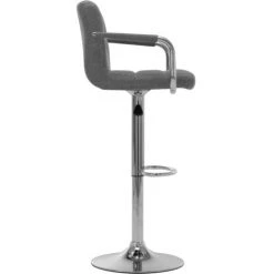 Topdeal Tabouret De Bar Gris Clair Tissu -banc et tabouret Soldes Boutique 23213500 3