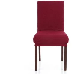 ASUPERMALL Epais En Tricot Extensible Amovible Lavable Chaise Couverture Polyester Spandex Sieges Pour Slipcover Soiree De Mariage Hotel Restauration Ceremonie De Chambre, Bourgogne -banc et tabouret Soldes Boutique 23396156 2