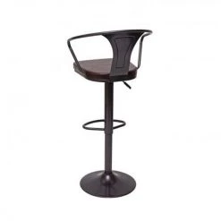 DéCOSHOP26 2x Tabourets De Bar En Simili Cuir Marron Et Métal Noir Style Industrielle Avec Accoudoirs - Noir 9 DéCOSHOP26 2x Tabourets De Bar En Simili Cuir Marron Et Métal Noir Style Industrielle Avec Accoudoirs - Noir -banc et tabouret Soldes Boutique 23399685 3