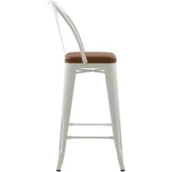 RENDEZ VOUS DéCO Chaise De Bar Mi-hauteur Charly Blanche Et Marron 66cm (lot De 2) - Blanc 9 RENDEZ VOUS DéCO Chaise De Bar Mi-hauteur Charly Blanche Et Marron 66cm (lot De 2) - Blanc -banc et tabouret Soldes Boutique 23437139 3