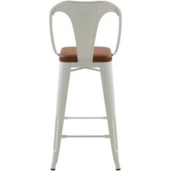 RENDEZ VOUS DéCO Chaise De Bar Mi-hauteur Charly Blanche Et Marron 66cm (lot De 2) - Blanc 11 RENDEZ VOUS DéCO Chaise De Bar Mi-hauteur Charly Blanche Et Marron 66cm (lot De 2) - Blanc -banc et tabouret Soldes Boutique 23437139 5
