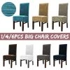 MANTA 1 Pc Housse De Chaise De Salle à Manger Extensible Housse De Siège Housse En Peluche élastique Coussin Pour Banquet Mariage Kaki (kaki) Kaki 1 FOIS -banc et tabouret Soldes Boutique 23606736 1