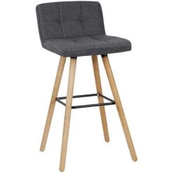 DazHom? 2 Tabouret De Bar En Bois De H��tre Gris