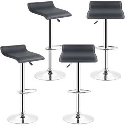 DazHom? 4 Chaise De Bar Simple Carr��e Europ��enne Noire -banc et tabouret Soldes Boutique 23841356 5