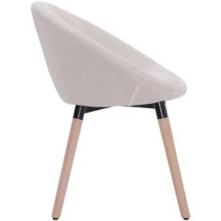 Topdeal Chaise De Salle à Manger Crème Tissu -banc et tabouret Soldes Boutique 23845430 3