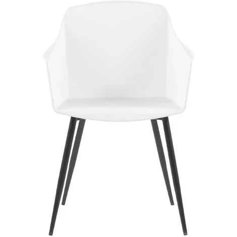 BELIANI Lot De 2 Chaises De Salle à Manger Blanches - Blanc 7 BELIANI Lot De 2 Chaises De Salle à Manger Blanches - Blanc – Image 5