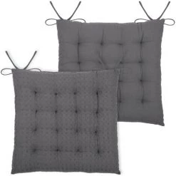 HOMEMAISON Galette De Chaise Matelassée En Nid D'abeille Souris 40 X 40 Cm -banc et tabouret Soldes Boutique 23855639 2