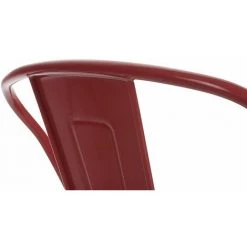 CLP Lot De 4 Chaises Métalliques Empilables Benedikt Rouge 8 CLP Lot De 4 Chaises Métalliques Empilables Benedikt Rouge -banc et tabouret Soldes Boutique 23917812 2