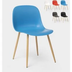 AHD AMAZING HOME DESIGN Chaises Design Scandinave Pour Cuisine Salle à Manger Restaurant Sleek | Bleu