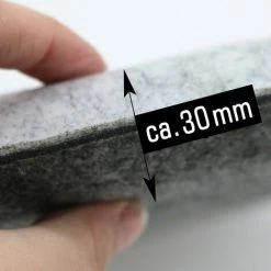 DUNEDESIGN 30mm Coussin En Feutre De Chaise 35x35cm Carré Chaud Réversible Gris -banc et tabouret Soldes Boutique 23974439 3