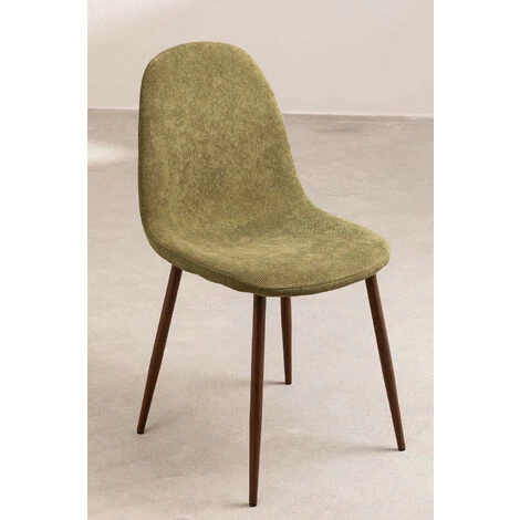 Lot De 2 Chaises En Velours Côtelé Glamm SKLUM Velours Bois Foncé Vert Kaki - Bois Foncé Vert Kaki 4 Lot De 2 Chaises En Velours Côtelé Glamm SKLUM Velours Bois Foncé Vert Kaki - Bois Foncé Vert Kaki – Image 2