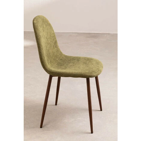 Lot De 2 Chaises En Velours Côtelé Glamm SKLUM Velours Bois Foncé Vert Kaki - Bois Foncé Vert Kaki 5 Lot De 2 Chaises En Velours Côtelé Glamm SKLUM Velours Bois Foncé Vert Kaki - Bois Foncé Vert Kaki – Image 3