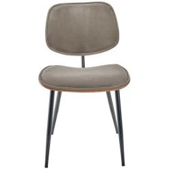 Lot De 2 Chaises En Velours Avec Finition Bois - Olympia - Signature - Gris Clair - Gris Clair -banc et tabouret Soldes Boutique 24042239 3