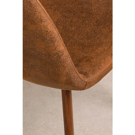 Lot De 2 Chaises En Similicuir Glamm SKLUM Simili Cuir - Acier Bois Foncé Café Vintage - Bois Foncé Café Vintage 6 Lot De 2 Chaises En Similicuir Glamm SKLUM Simili Cuir - Acier Bois Foncé Café Vintage - Bois Foncé Café Vintage – Image 4