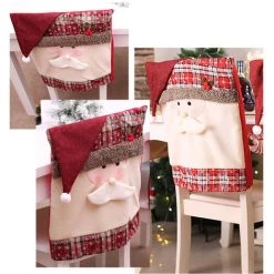 DEVENIRRICHE Housse De Chaise Santa Claus -banc et tabouret Soldes Boutique 24127347 4