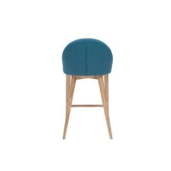 MILIBOO Tabouret De Bar Scandinave Bleu Canard Et Bois Clair 65 Cm DALIA - Bleu Canard -banc et tabouret Soldes Boutique 24191842 4