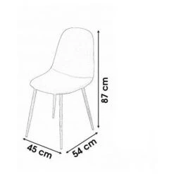 URBAN LIVING Chaise Scandinave Oslo En Tissu Jaune - Jaune - Jaune -banc et tabouret Soldes Boutique 24302905 2