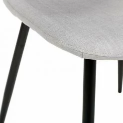 Chaise Tissu Et Métal Tyka Gris Atmosphera - Gris - Gris Et Noir -banc et tabouret Soldes Boutique 24303110 3