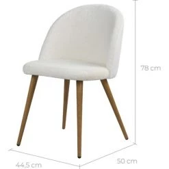 RENDEZ VOUS DéCO Chaise Yuki Blanche - Blanc -banc et tabouret Soldes Boutique 24340764 3