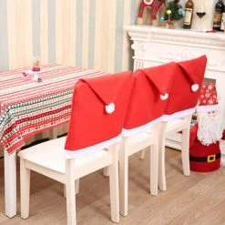 ASUPERMALL Chaise De Noel Couverture Protection Des Chaises Non-Tisse Decoration De Noel, 6Pcs -banc et tabouret Soldes Boutique 24424977 4