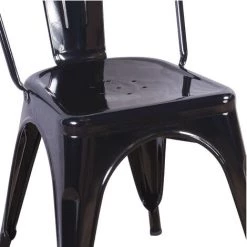 VENTAMUEBLESONLINE CHAISE LANK INDUSTRIELLE NOIRE -banc et tabouret Soldes Boutique 24696989 2