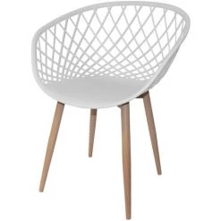 VENTEMEUBLESONLINE FAUTEUIL WANDA #FFFFFF - #ffffff