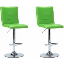 Hommoo Chaises De Bar 2 Pcs Vert Similicuir HDV14561 8 Hommoo Chaises De Bar 2 Pcs Vert Similicuir HDV14561 -banc et tabouret Soldes Boutique 25075695 2