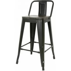 OOBEST 8PCS Tabouret Industriel En Acier Bois Avec Dossier Métallique Bar Cuisine 8 OOBEST 8PCS Tabouret Industriel En Acier Bois Avec Dossier Métallique Bar Cuisine -banc et tabouret Soldes Boutique 25141038 2