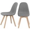 RENDEZ VOUS DéCO Chaise Skandi Tissu Grise (lot De 2) - Gris