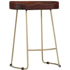 Hommoo Tabourets De Bar Gavin 2 Pcs Bois De Manguier Massif HDV13685 -banc et tabouret Soldes Boutique 25328667 2