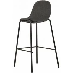 Hommoo Chaises De Bar 2 Pcs Gris Fonce Tissu HDV23122 -banc et tabouret Soldes Boutique 25329386 5