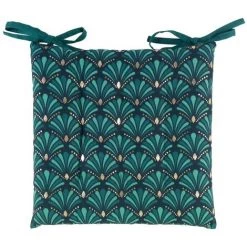 HOMEMAISON Galette De Chaise Art Déco Bleu 35 X 35 Cm - Bleu