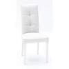 FASHION COMMERCE Lot De 2 Chaises Rembourreés En Simili Cuir Blanc -banc et tabouret Soldes Boutique 25791890 1