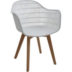 FASHION COMMERCE Chaise Perforées En Polypropylène Blanc - Bianco