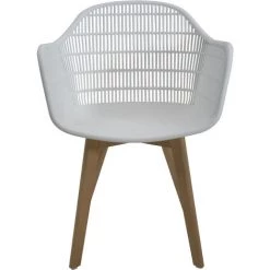 FASHION COMMERCE Chaise Perforées En Polypropylène Blanc - Bianco -banc et tabouret Soldes Boutique 25792060 3