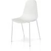 FASHION COMMERCE Lot De 4 Chaises En Polypropylène Et Pieds En Métal - Bianco