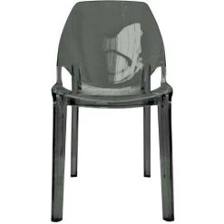 Lot De 4 Chaises Fashion Commerce En Polypropylène Transparent Fumé - Multicolore