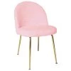 Chaise Fashion Commerce En Tissu Rose Avec Pieds En Laiton - Rosa -banc et tabouret Soldes Boutique 25792383 1