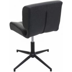 2x Chaise De Salle à Manger HHG-442, Pivotante, Réglable En Hauteur ~ Similicuir Vintage Gris Foncé, Pied Noir -banc et tabouret Soldes Boutique 25800926 3