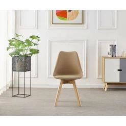 LIFE INTERIORS Lot De 2 Chaises Scandinaves Beiges Lorenzo - Assise Rembourrée - Salle à Manger, Cuisine, Chambre 11 LIFE INTERIORS Lot De 2 Chaises Scandinaves Beiges Lorenzo - Assise Rembourrée - Salle à Manger, Cuisine, Chambre -banc et tabouret Soldes Boutique 25872175 5