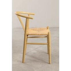 Chaise En Bois Uish Retro SKLUM Bois D'orme - Corde En Papier Bois Naturel - Bois Naturel Bois Naturel -banc et tabouret Soldes Boutique 26072798 4
