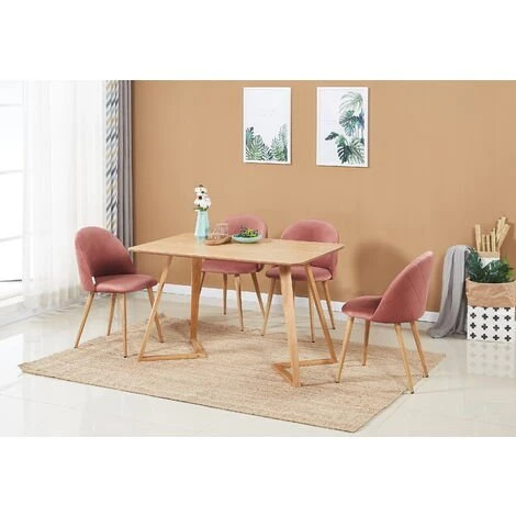 LIFE INTERIORS LUCIA - Chaise En Velours Rose - Inspiration Scandinave - Salle à Manger, Cuisine, Coiffeuse Ou Bureau - Rose 4 LIFE INTERIORS LUCIA - Chaise En Velours Rose - Inspiration Scandinave - Salle à Manger, Cuisine, Coiffeuse Ou Bureau - Rose – Image 2