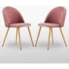 LIFE INTERIORS LUCIA - Lot De 2 Chaises En Velours Roses - Inspiration Scandinave - Salle à Manger, Cuisine, Coiffeuse Ou Bureau - Rose 2 LIFE INTERIORS LUCIA - Lot De 2 Chaises En Velours Roses - Inspiration Scandinave - Salle à Manger, Cuisine, Coiffeuse Ou Bureau - Rose -banc et tabouret Soldes Boutique 26151426 1
