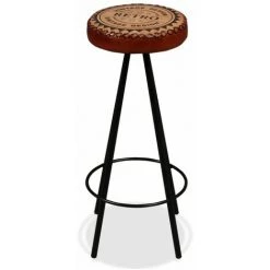 TRUE DEAL Tabourets De Bar 4 Pcs Cuir Véritable -banc et tabouret Soldes Boutique 26221637 4