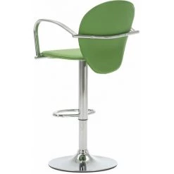 TRUE DEAL Tabouret De Bar Avec Accoudoir Vert Similicuir -banc et tabouret Soldes Boutique 26226289 4